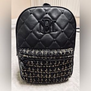 Badgley Mischka Diamond-Quilted Nylon Backpack